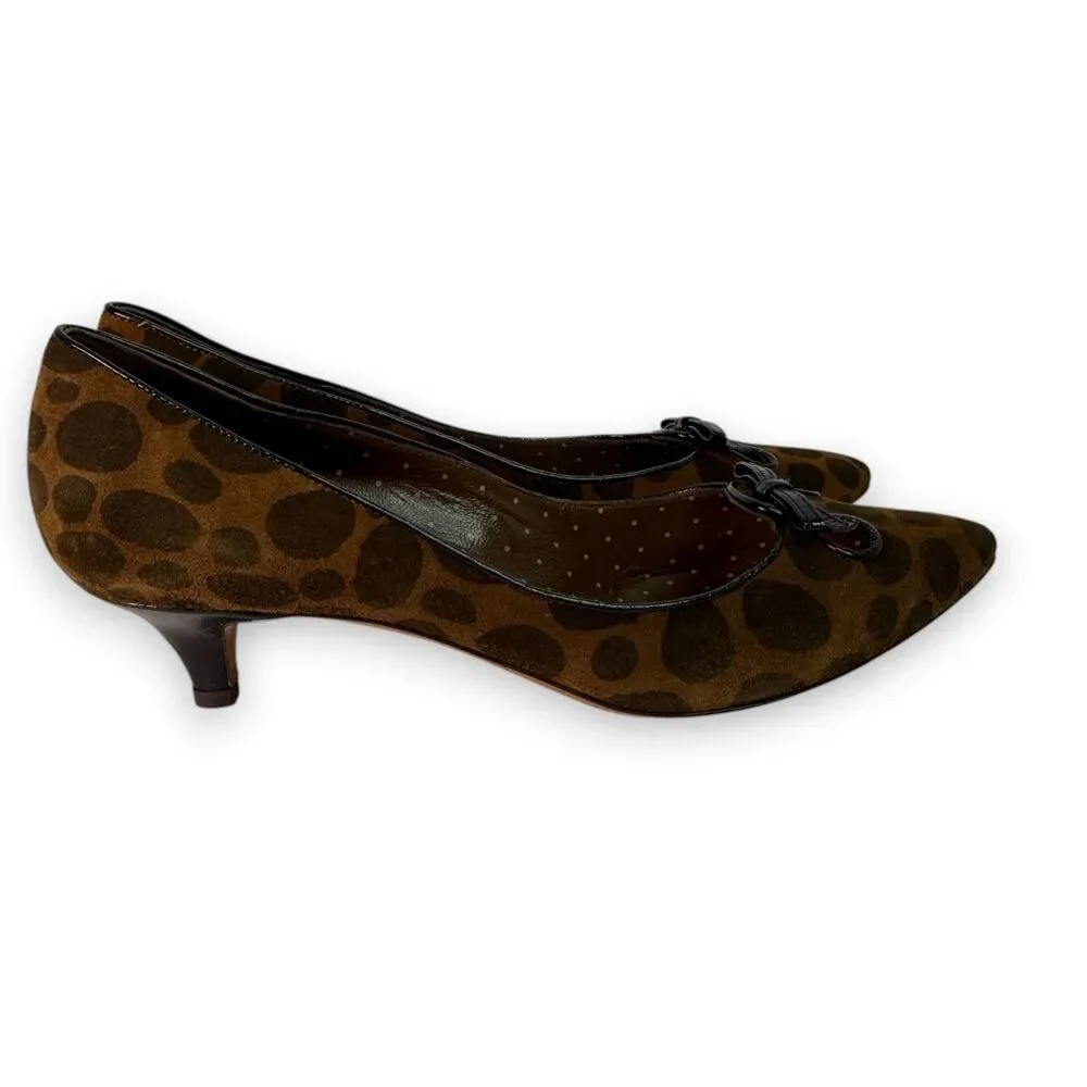 Moschino Cheap And Chic | Brown and Dk Brown Spotted Giraffe Kitten Heel | Sz 8